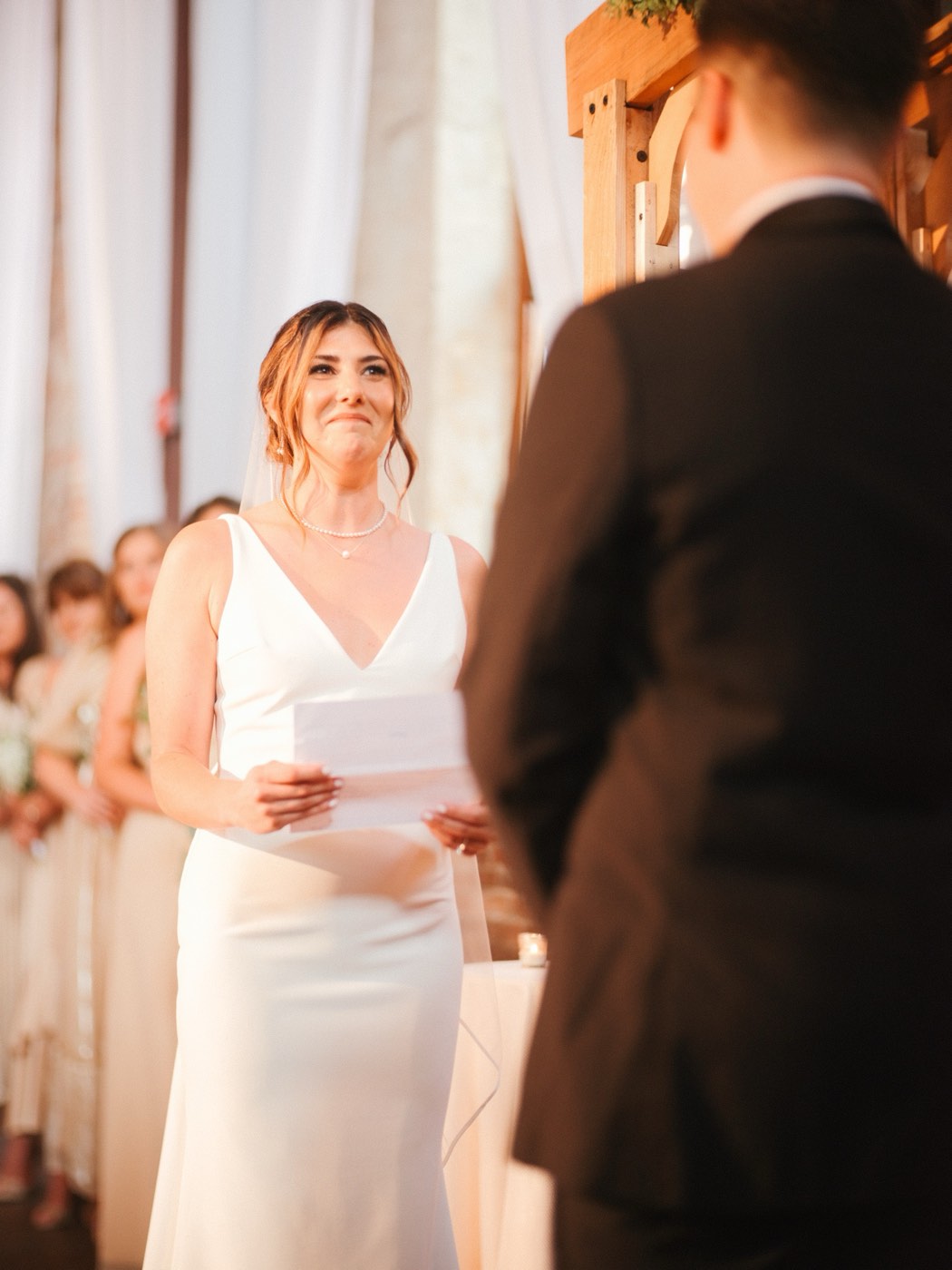 Fresh wedding bouquet with seasonal blooms arranged for a coastal North Carolina wedding.
